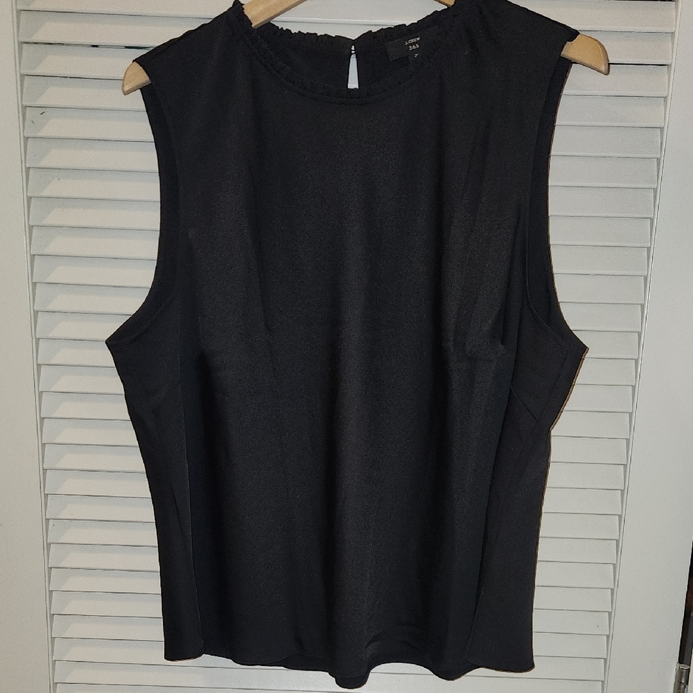 J. Crew Black Boxy Muscle Tee Sleeveless